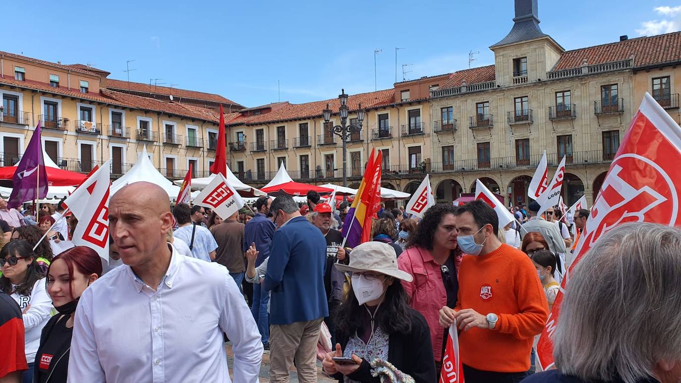 Manifestación en León con motivo del Día Internacional del Trabajo