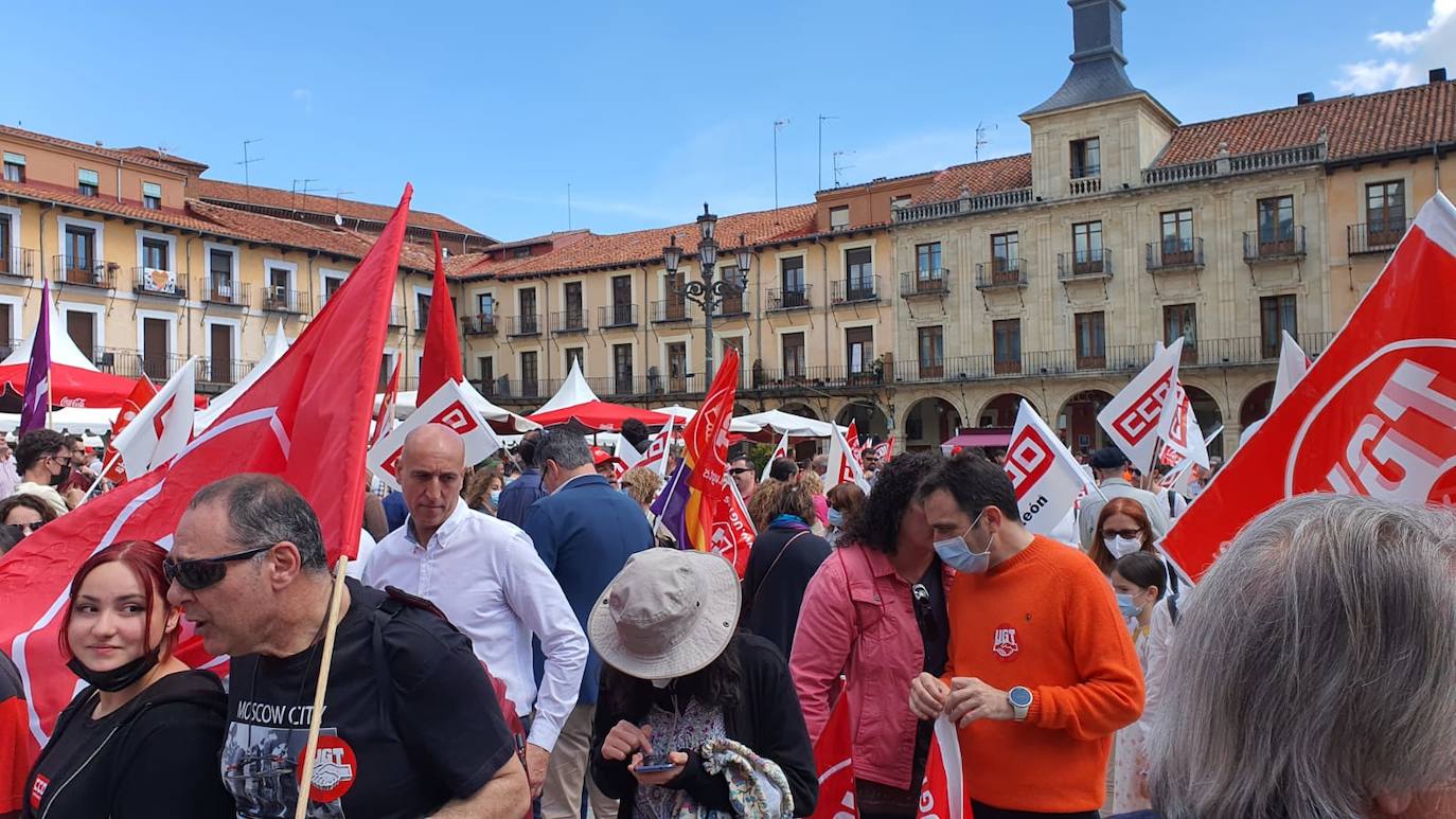 Manifestación en León con motivo del Día Internacional del Trabajo