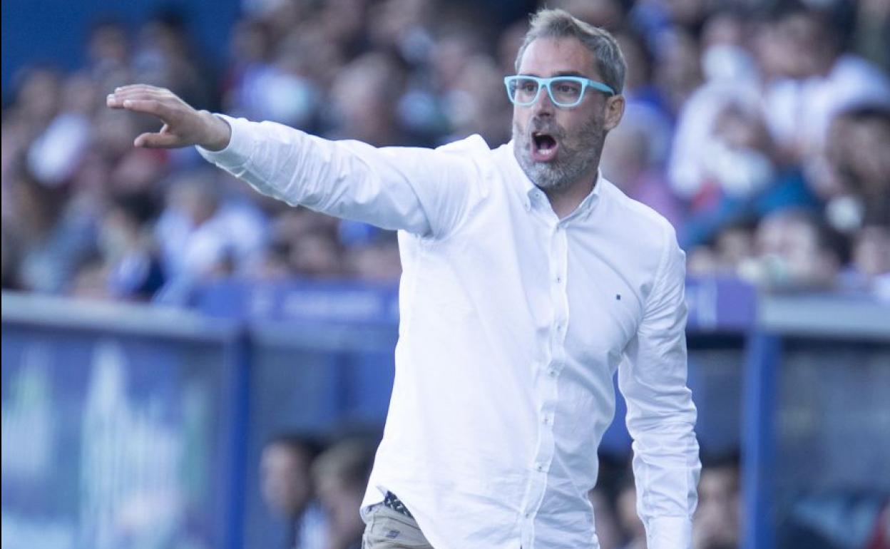 Jon Pérez Bolo, durante el partido de este domingo entre Deportiva y Cartagena en El Toralín.