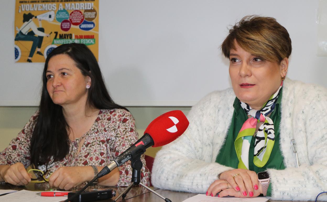 Mari Luz González y Olga Rodríguez, representantes de Stele denunciaron que la Junta todavía no se ha puesto en contacto con el sindicato para comenzar a trabajar. 