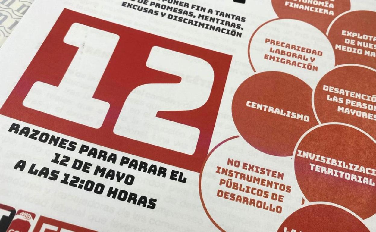 Imagen parcial del documento en el que muestran las 12 razones para parar por el futuro de León. 