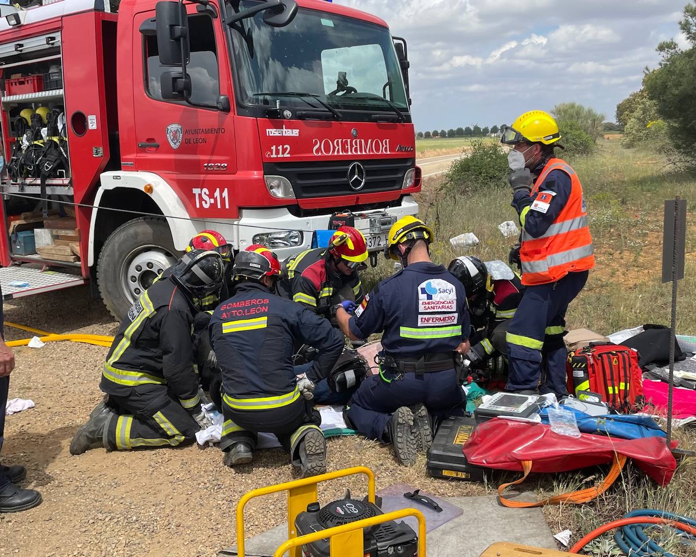 Tramo de la carretera en la que se ha producido el accidente vial.