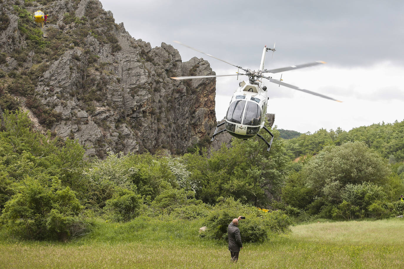 ejercicio conjunto del Grupo de Rescate y Salvamento de la Junta y el Grupo de Rescate e Intervención en Montaña de la Guardia Civil