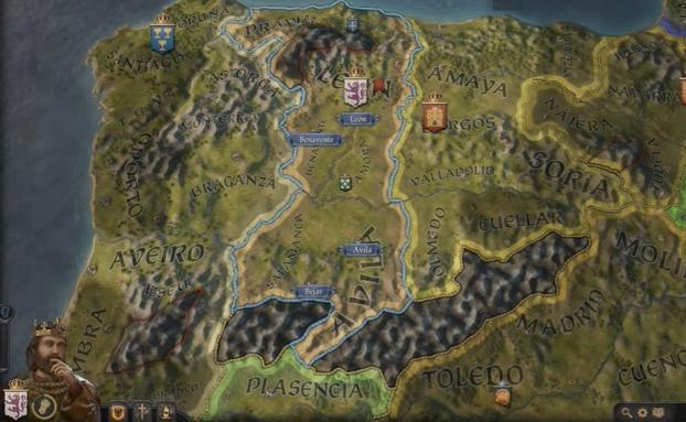 Imagen del Reino de León en Crusader Kings. 