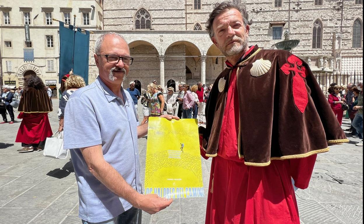 Un instante de la presentación realizada en Perugia. 