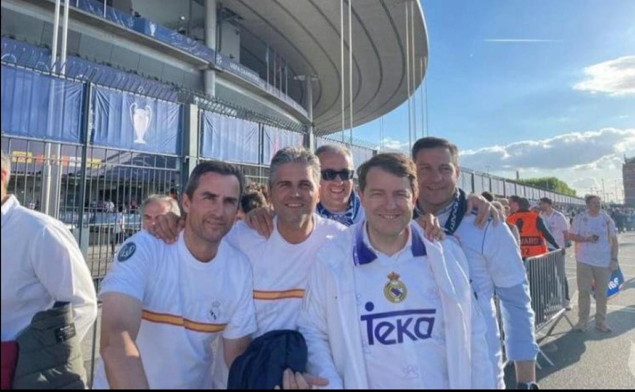 Mañueco acudióa París para presenciar la final de la Champions.