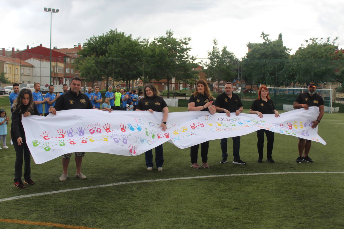 Encuentro entre los veteranos de la Cultural y el Huracán bajo la iniciativa 'Solidarios por Lucía'. 