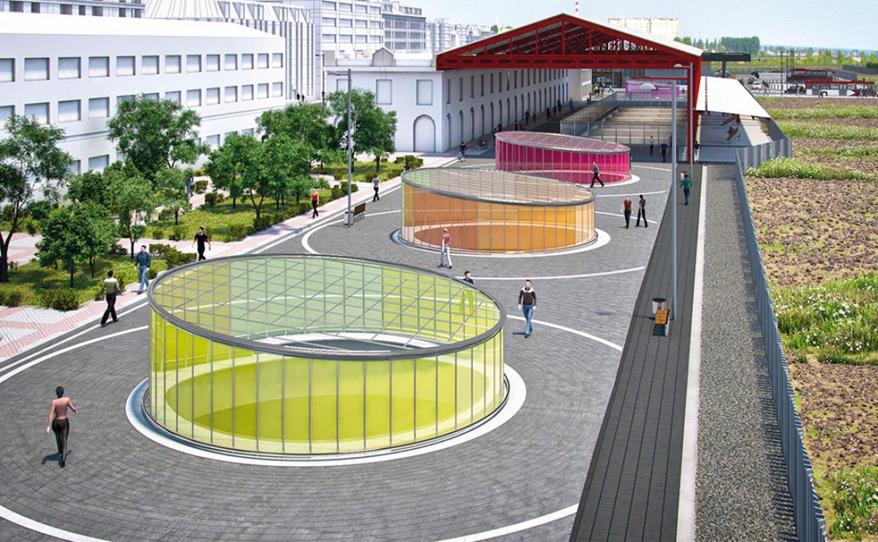 Proyecto original de la integración ferroviaria en la ciudad de León.