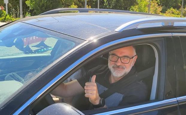 Pablo Laso, a su salida del hospital. 