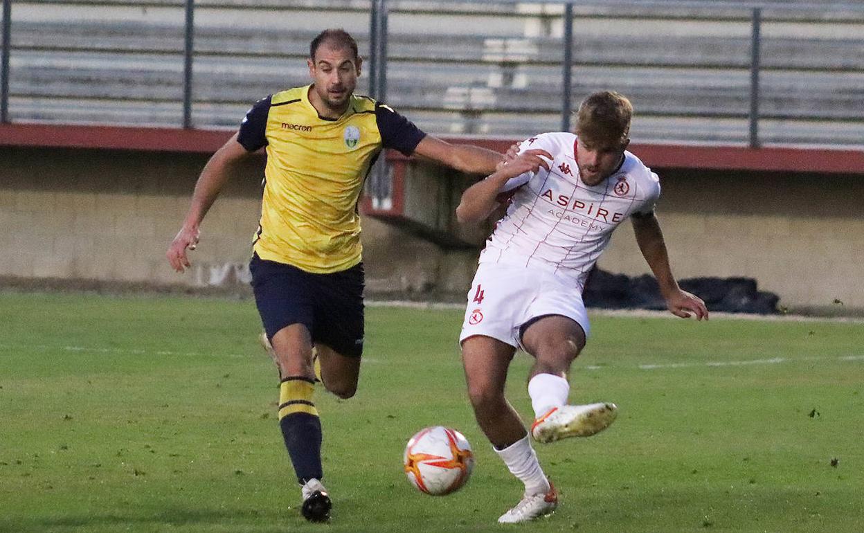 Mario Visa, en un partido con La Virgen.