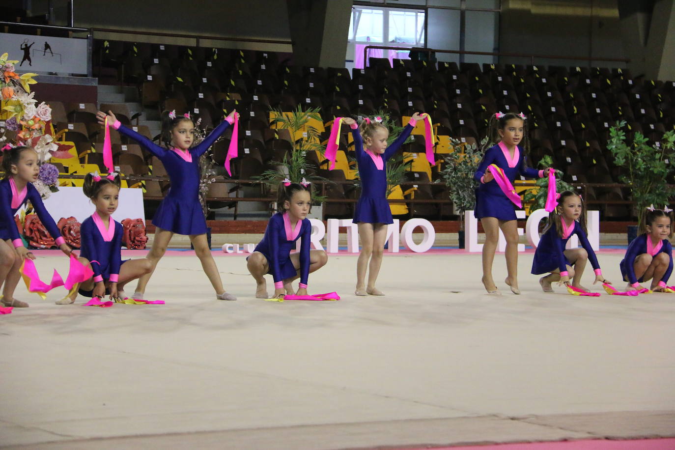 En torno a 150 gimnastas del club leonés se dan cita en el evento con el que se cierra el curso en el Palacio de los Deportes de León con exhibiciones y distintos ejercicios