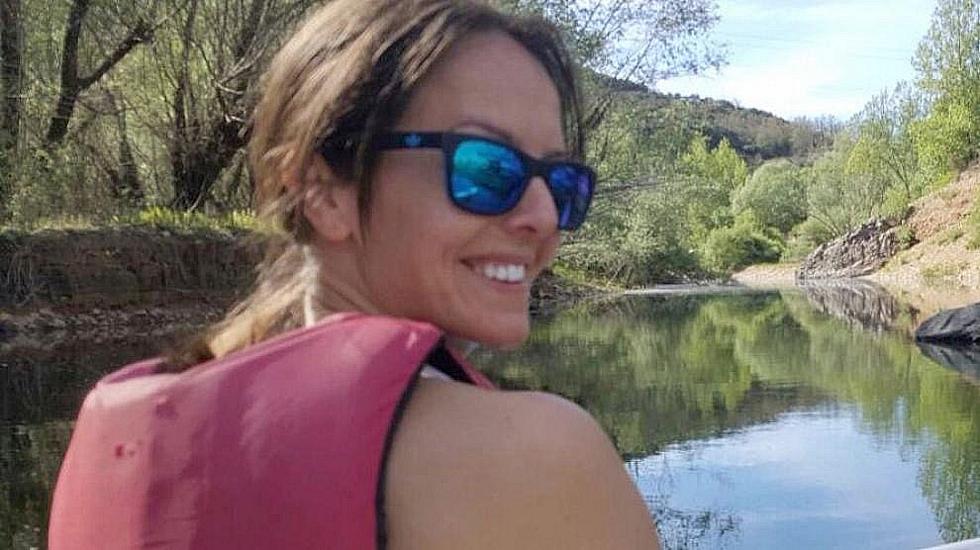 Raquel, de 46 años hoy, antes del «accidente». Era muy deportista.