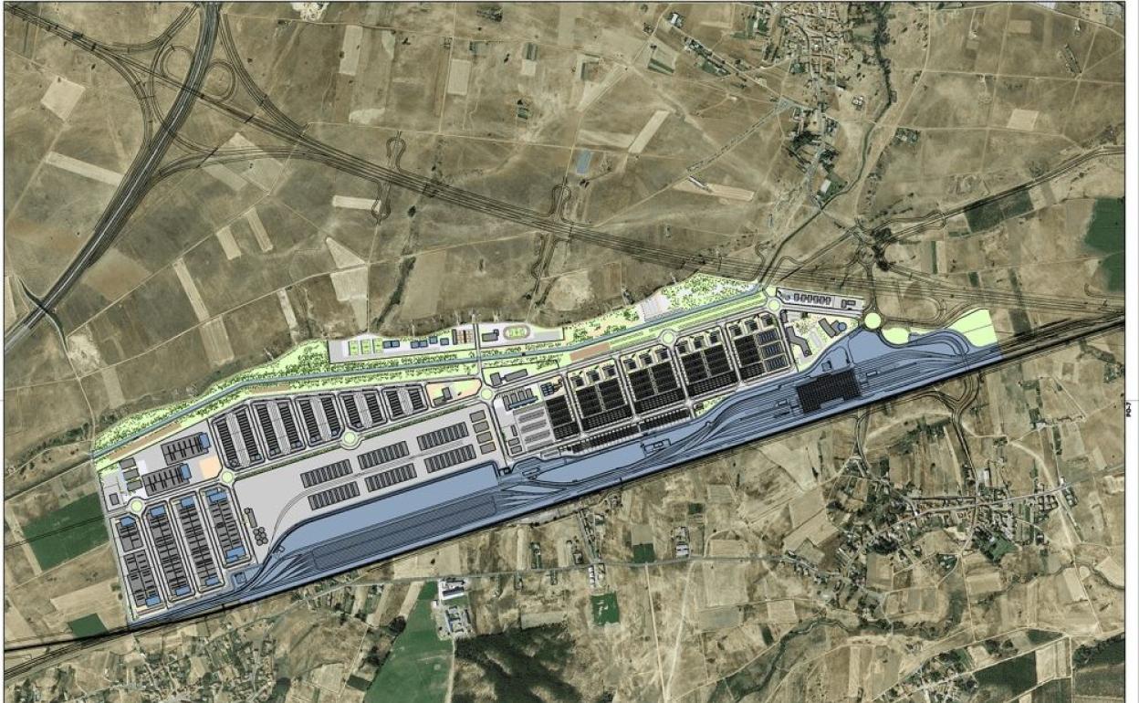 Plataforma logística de Torneros-Grulleros, a la espera del desarrollo de su proyecto desde hace una década.