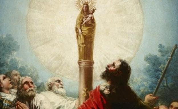 'Aparició de la Virgen del Pilar al apóstol Santiago y sus discípulos', de Goya./Subastas Alcalá