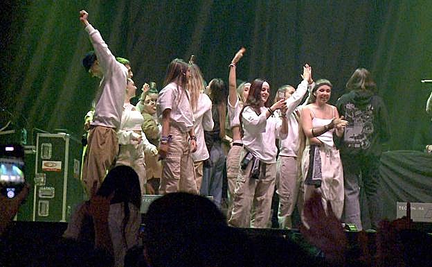 Uno de los momentos del concierto. 