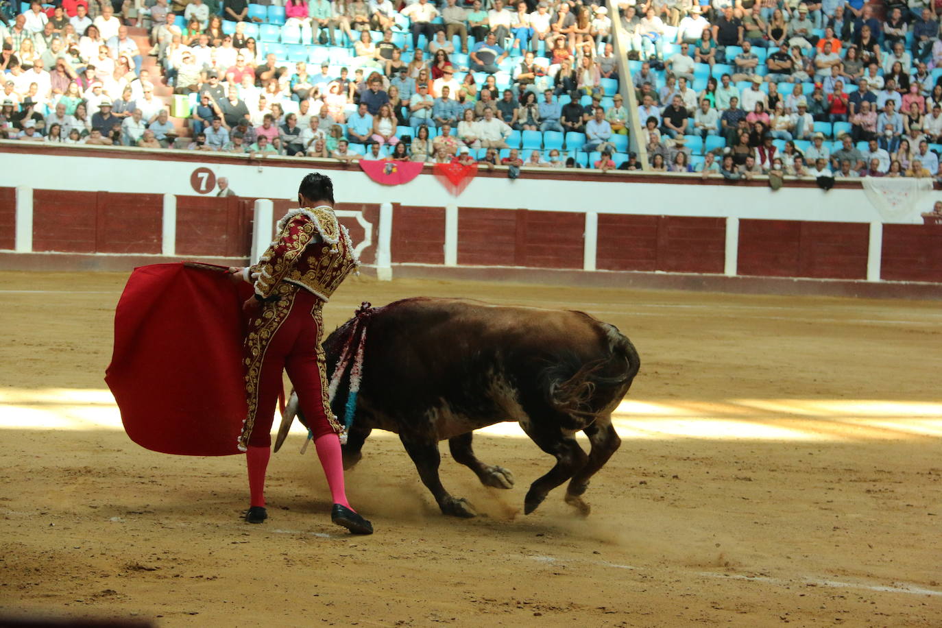 Manzanares durante un lance de la corrida