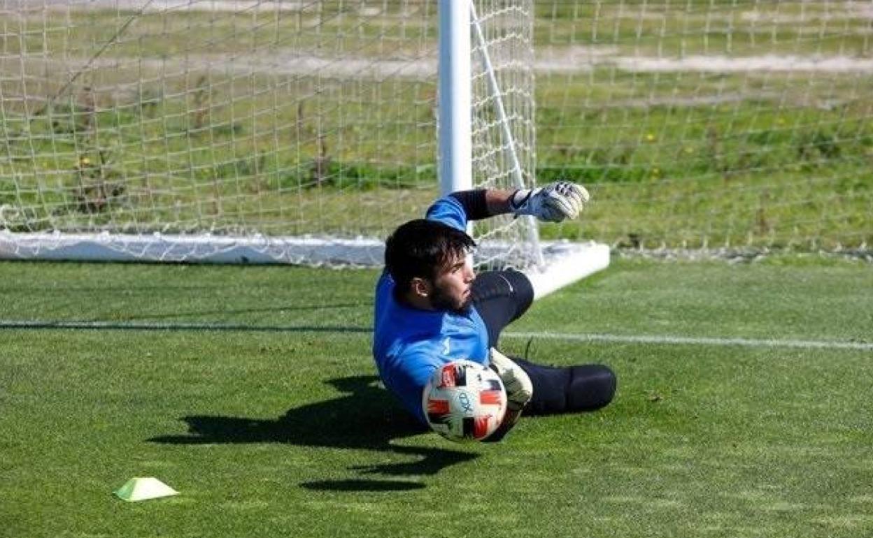 Imagen de archivo del guardameta Salvi Carrasco con el Xerez CD. 