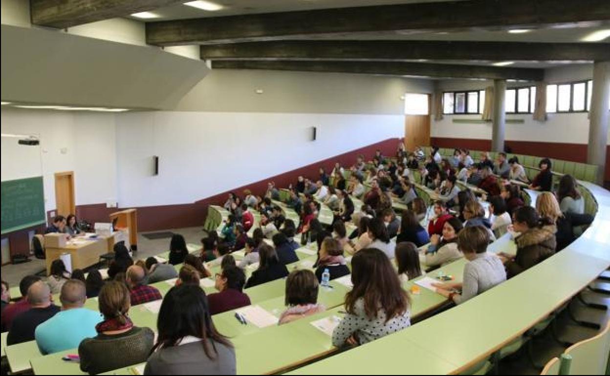 Aula de la Universidad de León donde se celebran diferentes pruebas de máster.