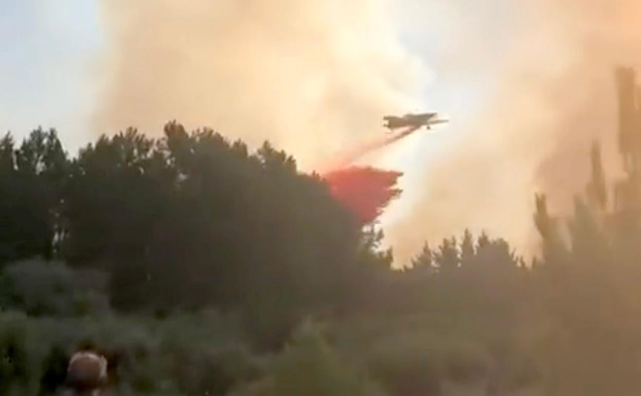 Imagen del incendio en Villanueva del Conde, Salamanca.