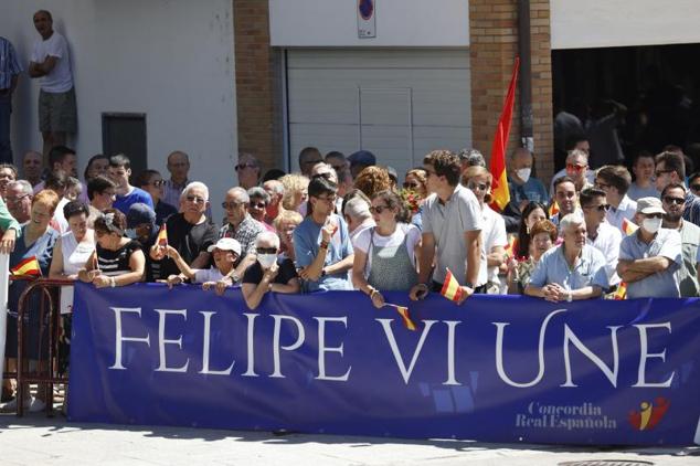 Pancarta en Ermua a favor de Felipe VI. 