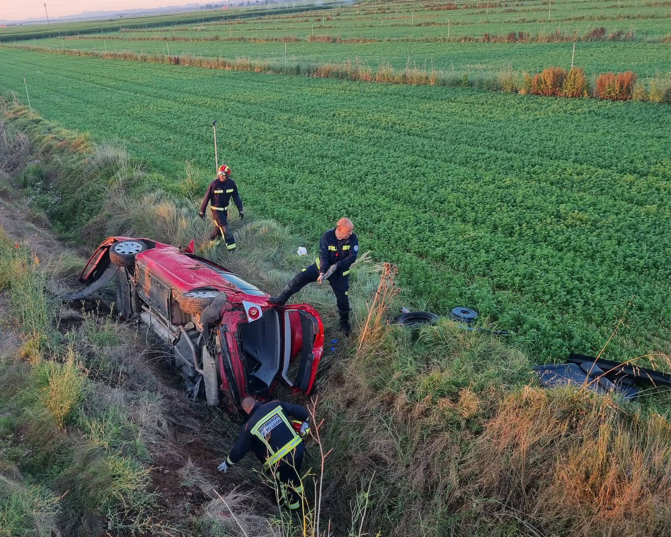 Imagen del vehículo accidentado. 