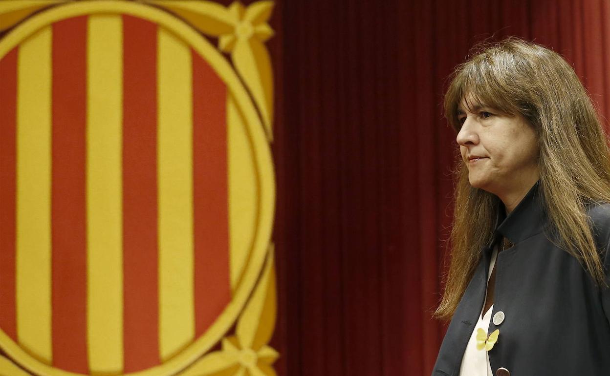 La presidenta del Parlament de Cataluña, Laura Borrás. 