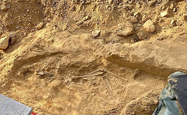 Restos localizados en el cementerio de Fuentesnuevas.