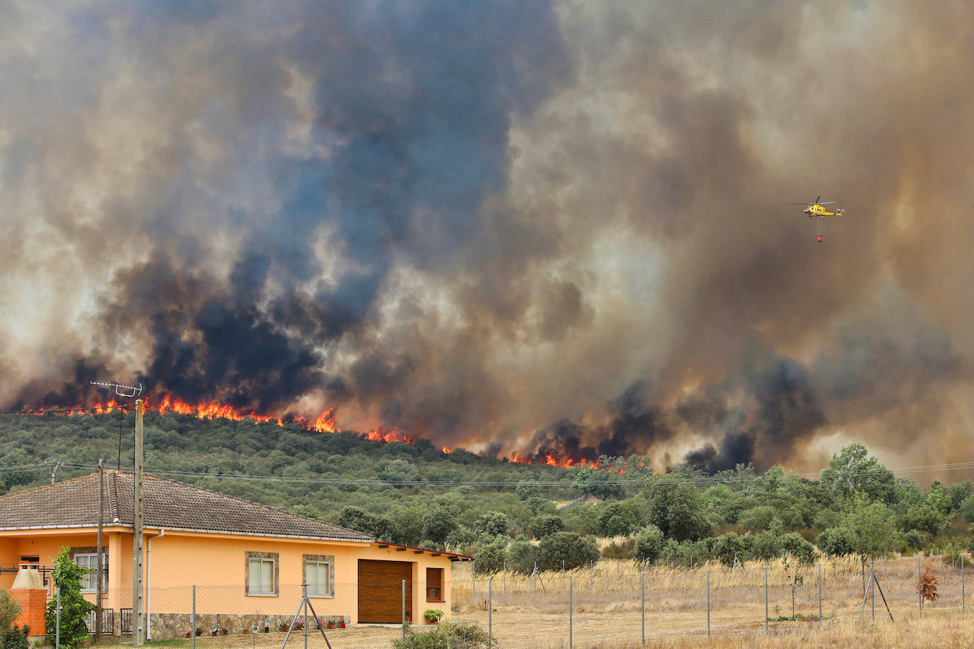 Incendio en la provincia de Zamora