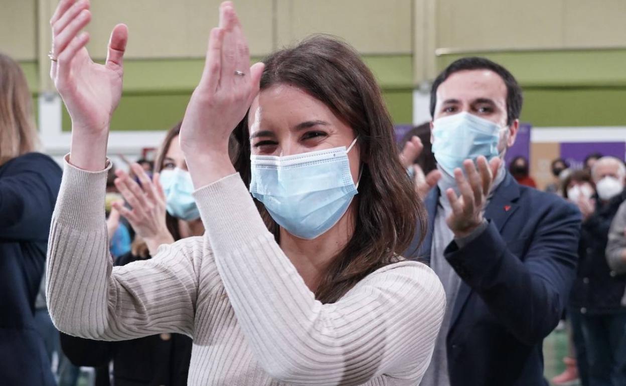 Irene Montero, en León.