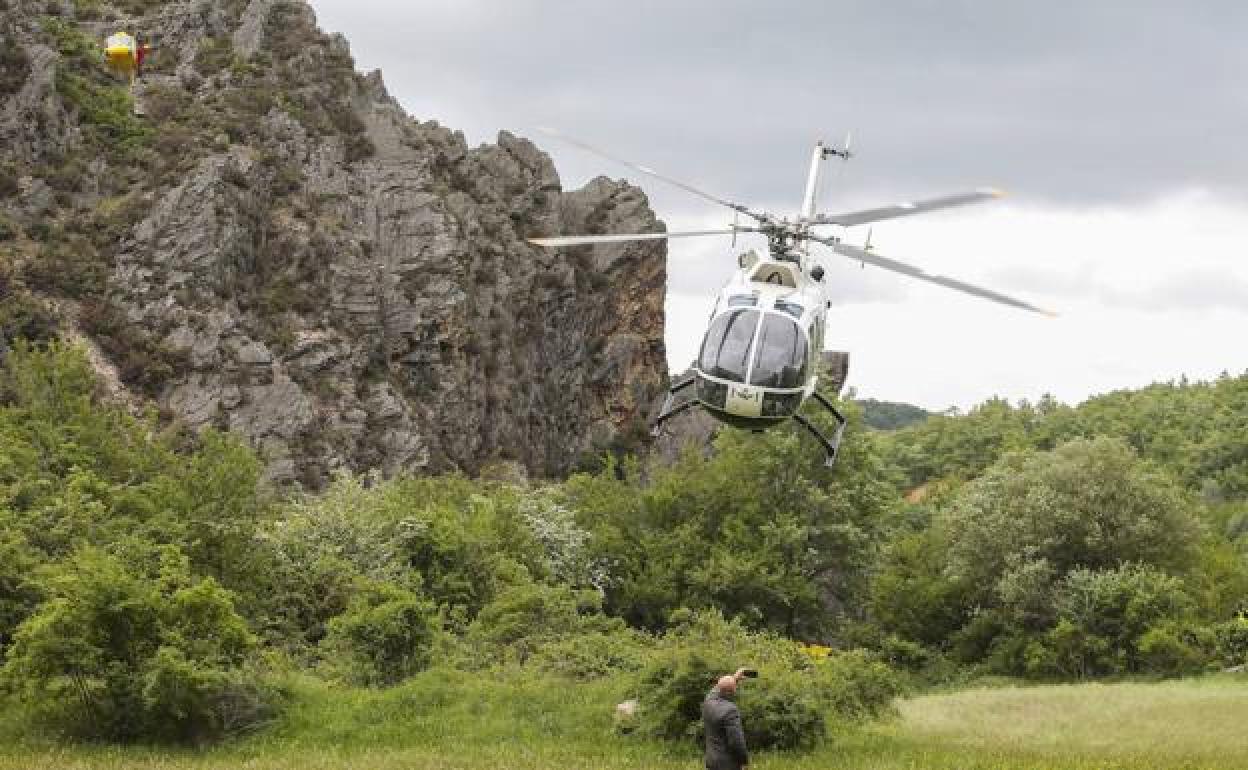 Imagen de archivo del helicóptero de Greim, activado para este rescate.