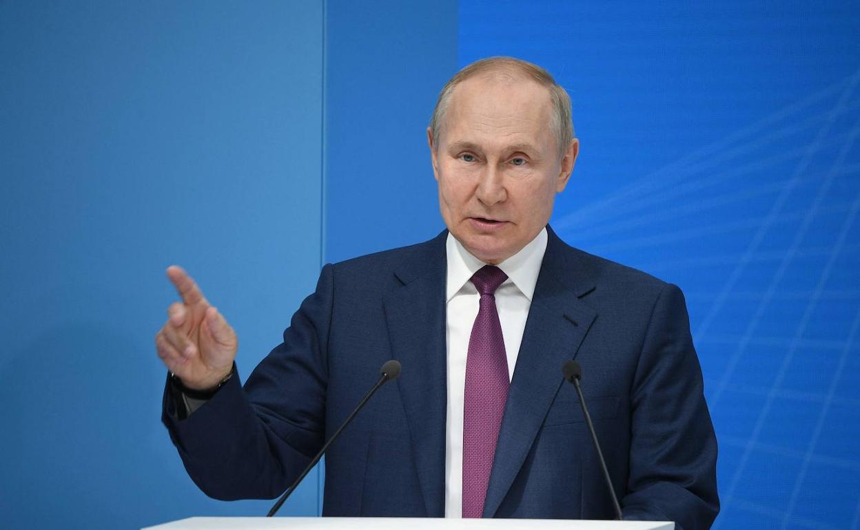 El presidente ruso, Vladímir Putin, en un acto, la semana pasada en Moscú