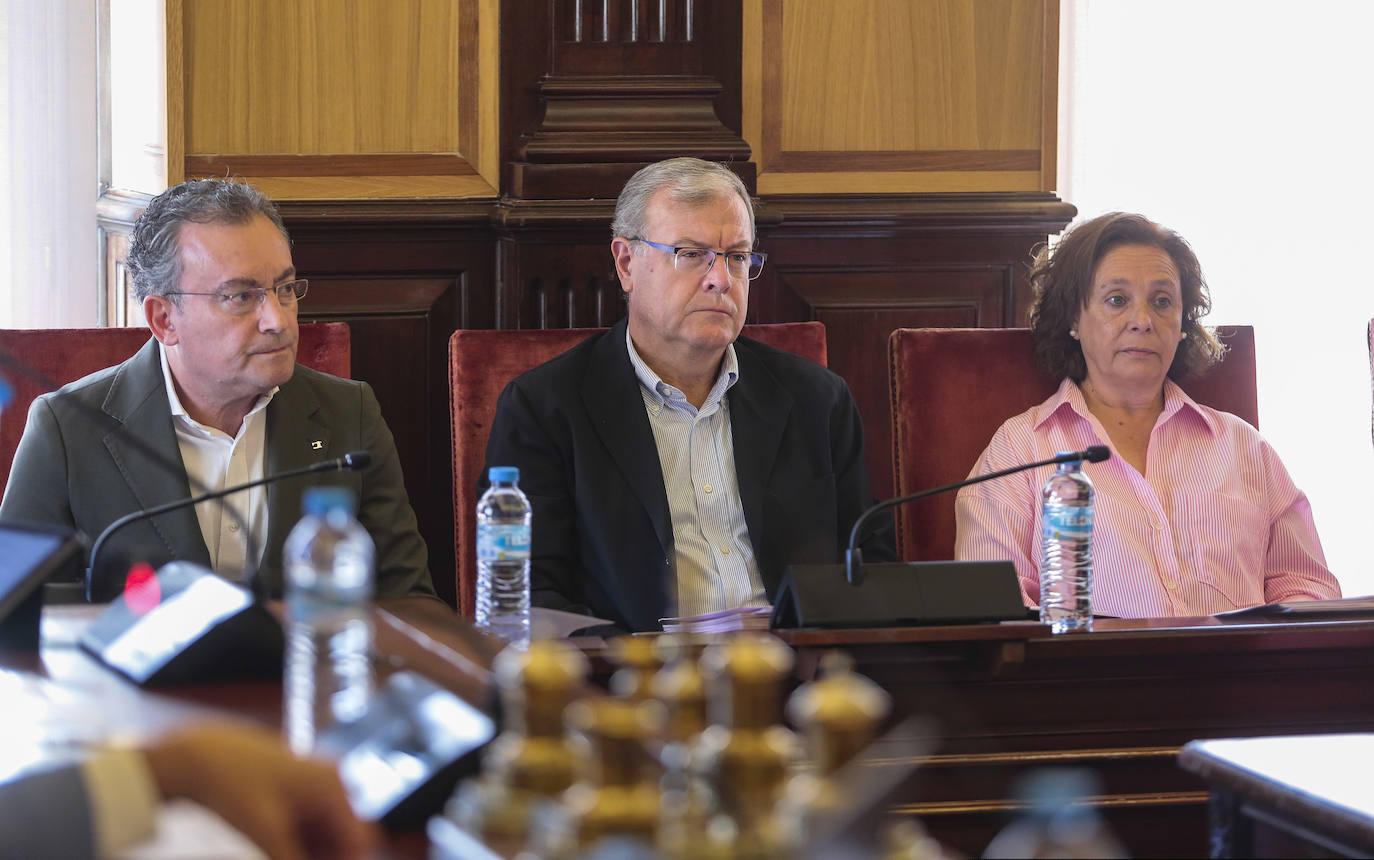 Imagen del pleno ordinadio del mes de julio en el Ayuntamiento de León. 