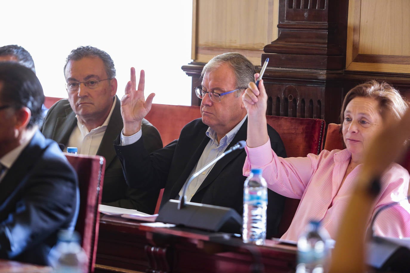 Imagen del pleno ordinadio del mes de julio en el Ayuntamiento de León. 