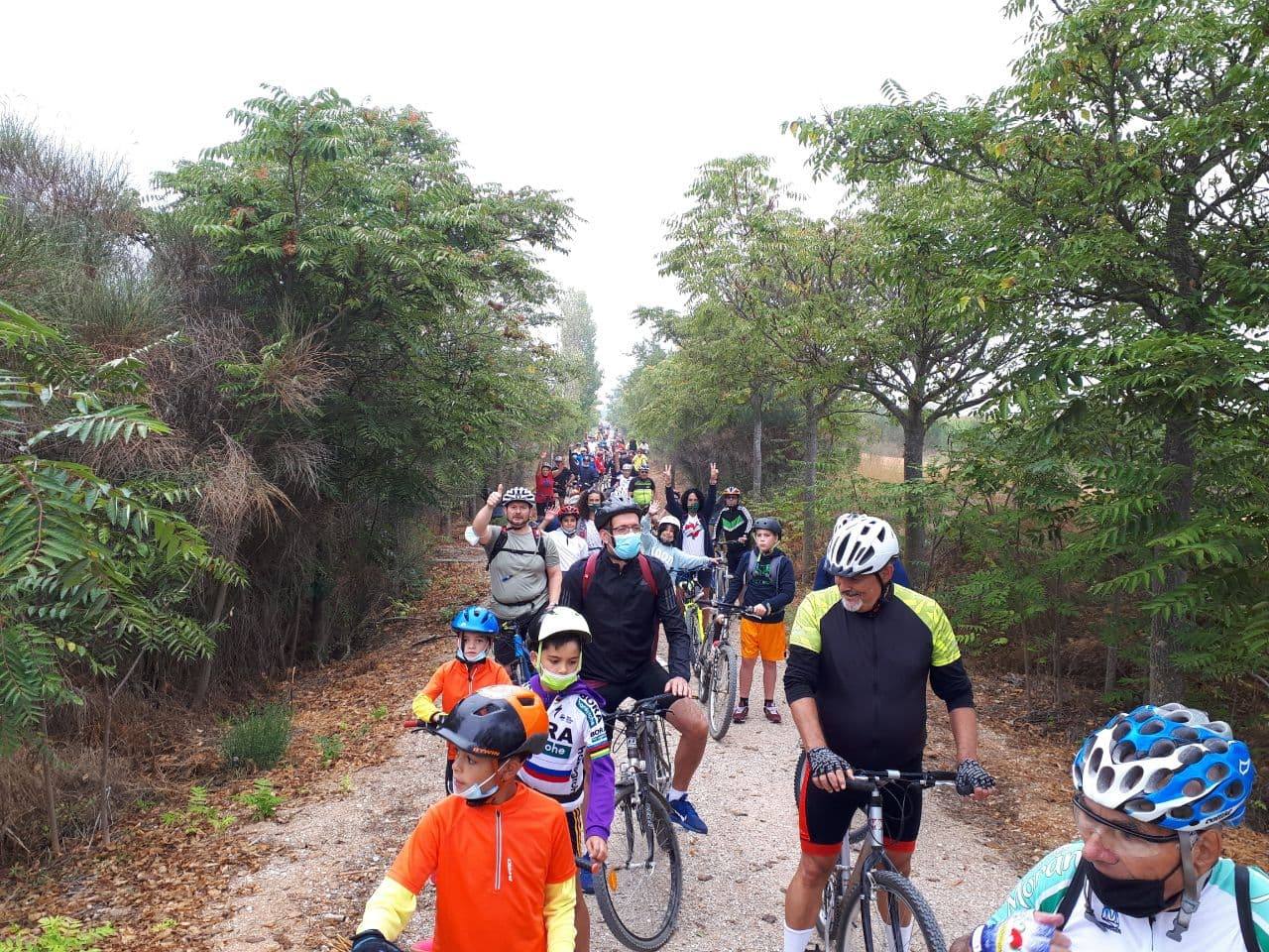 Imágenes de anteriores ediciones de la marcha en bicicleta por la Vía Verde del Esla