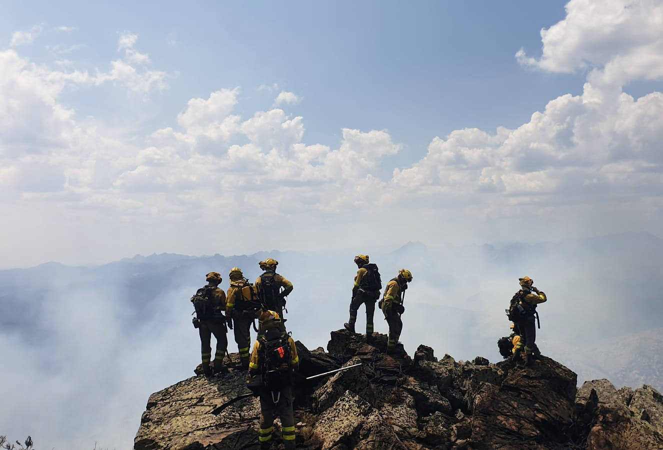 Imagenes del incendio de Boca de Huergano. 