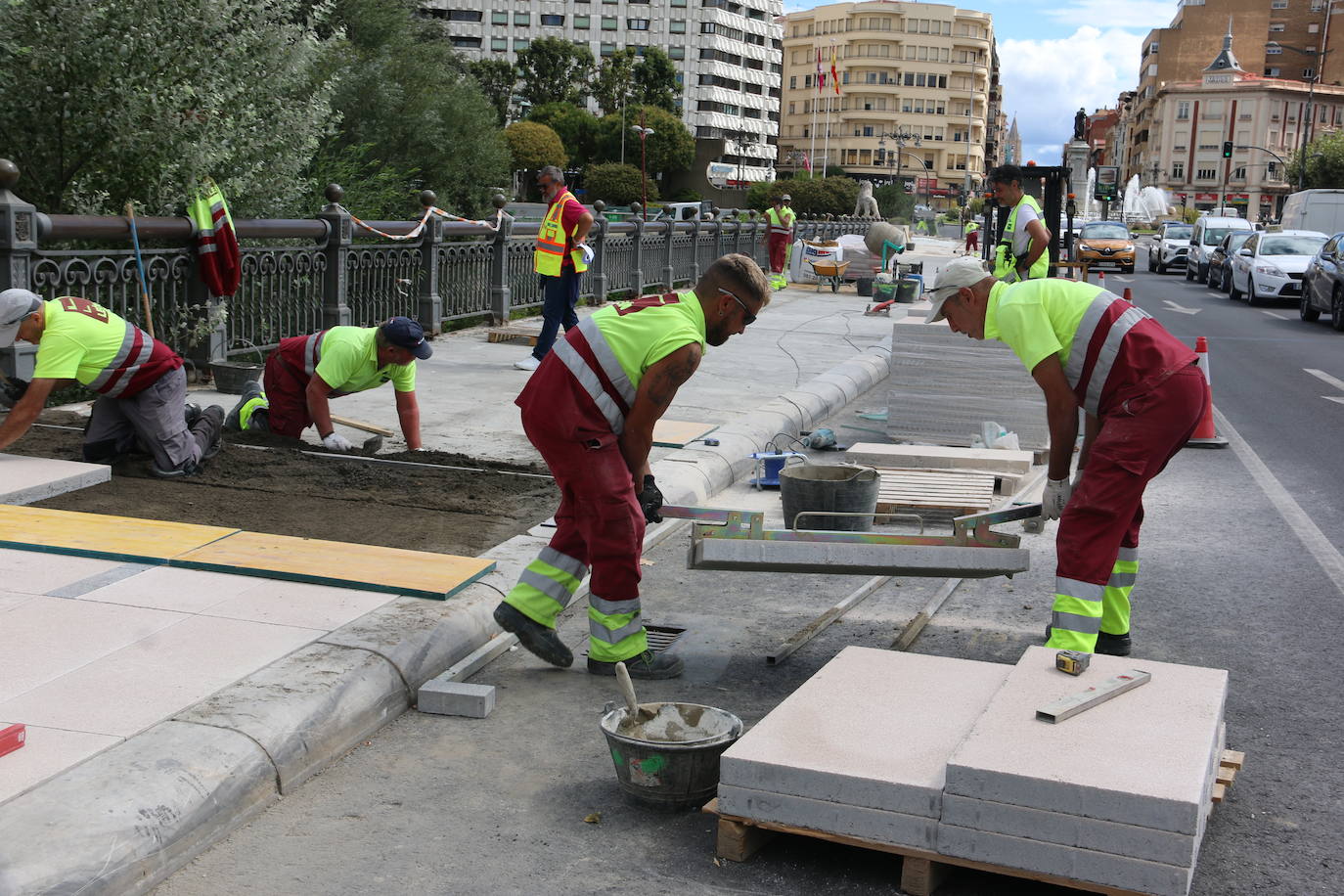 Fotos: Obras en el Puente de los Leones