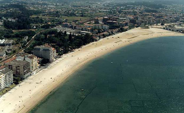 Playa de A Concha, Vilagarcía de Arousa, Pontevedra, Galicia.