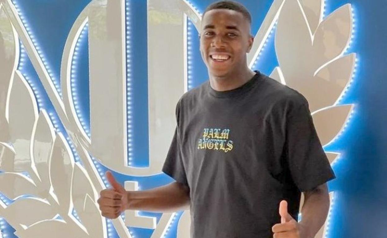 El delantero Dorian, en las instalaciones del CD Leganés. 