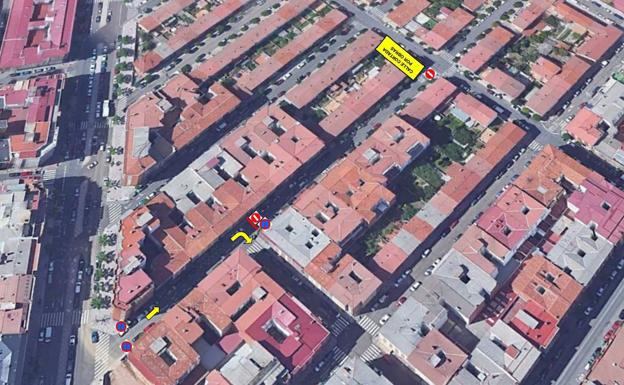 Señalización de la fase 2 en la calle Santo Toribio.