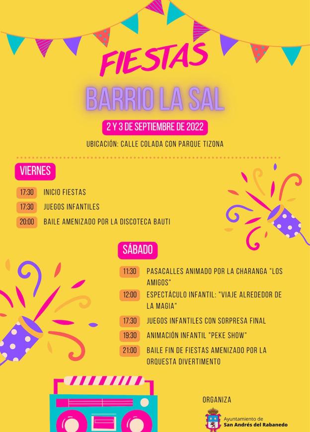Programa de fiestas del barriod e La Sal.