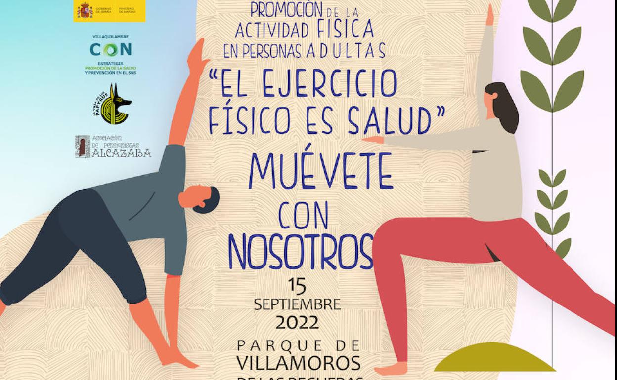 Cartel promocional de la jornada de convivencia 'Muévete con nosotros' en Villaquilambre.