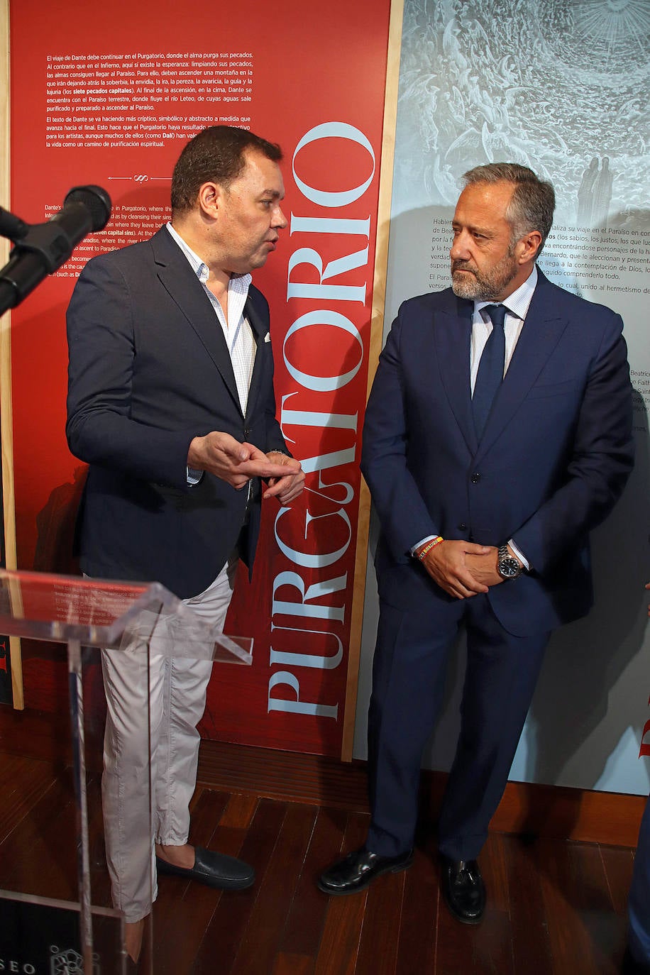 El Presidente de las Cortes, Carlos Pollán participa en la inauguración de la exposición 'La Divina Comedia en el Arte'