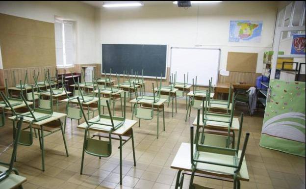 Un aula en un instituto de secundaria.