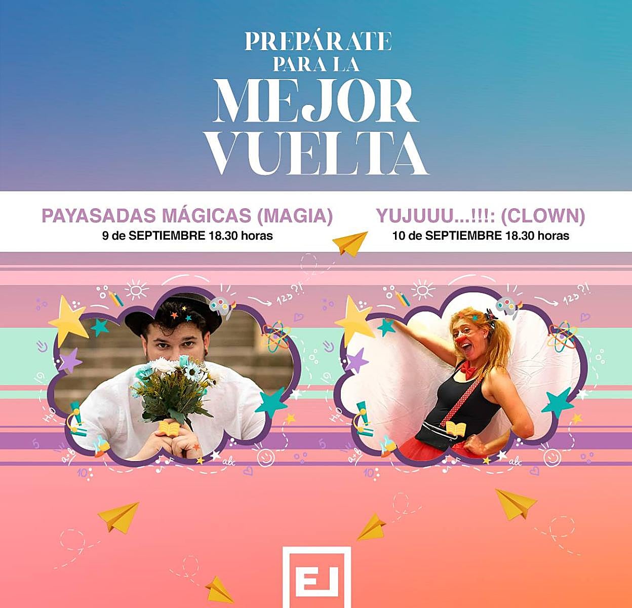 Cartel promocional de las actuaciones infantiles que acogerá Espacio León