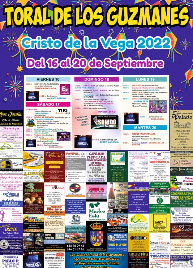 Cartel de fiestas del Cristo de la Vega de Toral de los Guzmanes