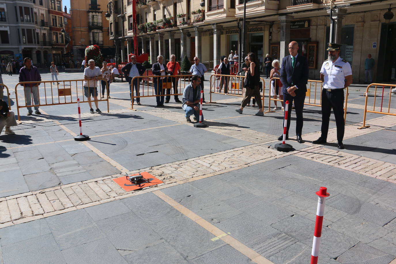 Primer vuelo en la capital de la Unidad de Drones de la Policía. 