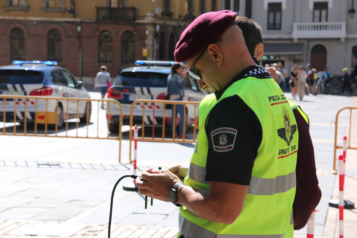 Primer vuelo en la capital de la Unidad de Drones de la Policía. 