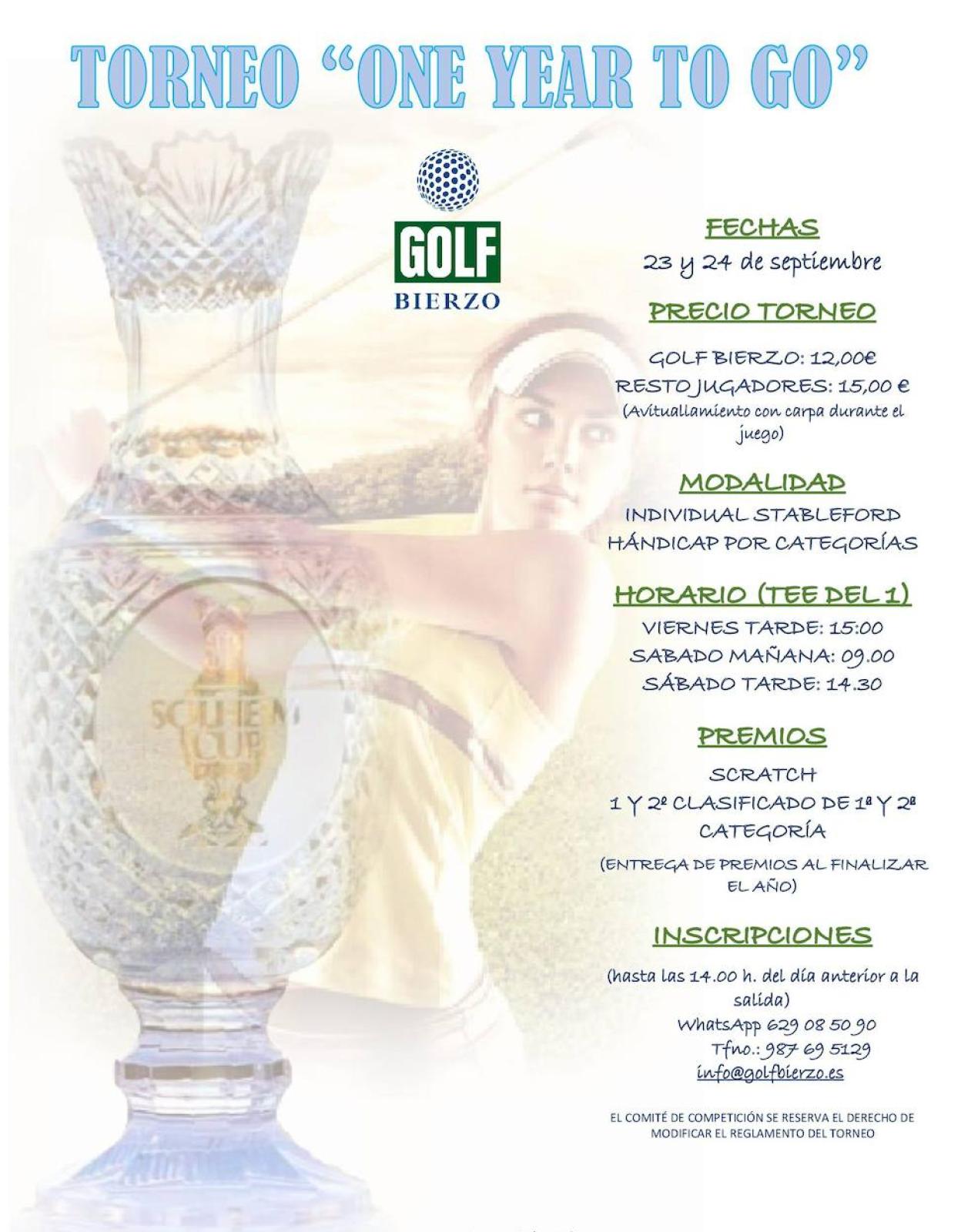 Golf Bierzo celebra este fin de semana el Torneo 'One Year To Go'.