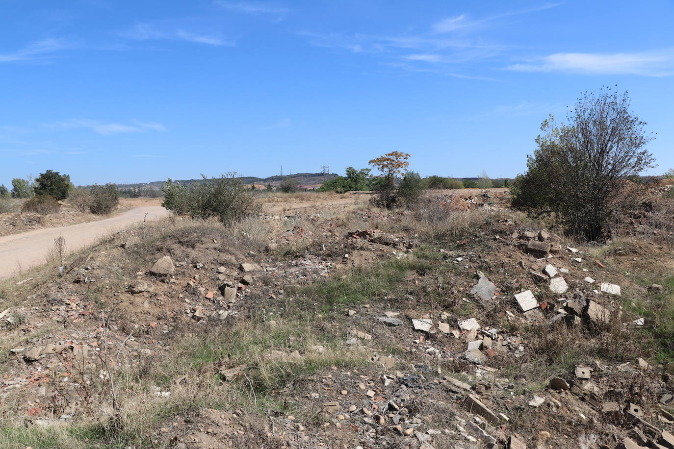 La zona de 'El soto', donde se ubicará la macroplanta de energías renovables en Puente Castro.