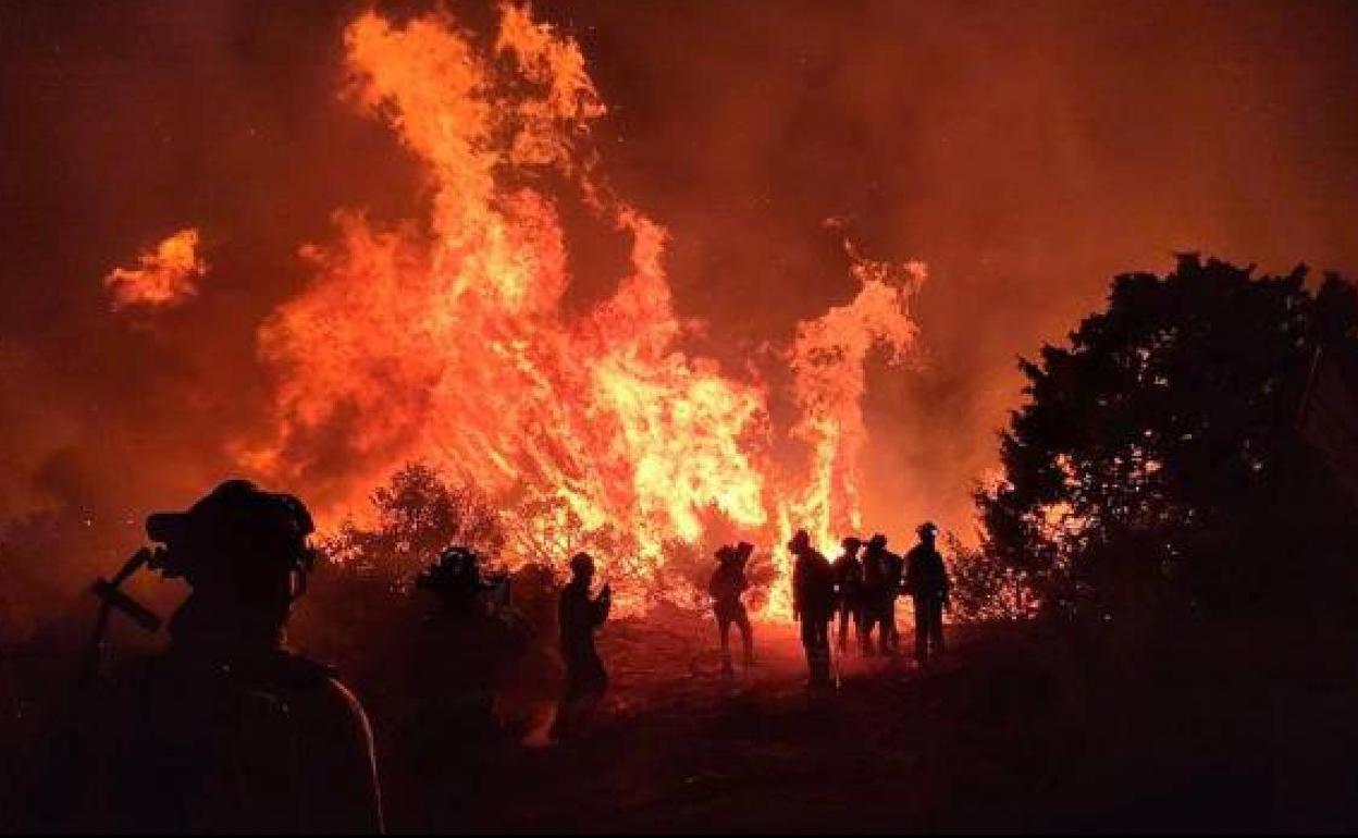 Imagen de archivo de un incendio.